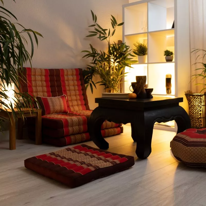 Kapok Sitzkissen 50 Cm (Braun/Elefanten) – Bild 2