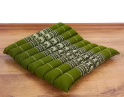 Kapok Steppkissen 35 Cm (Grün/Elefanten)