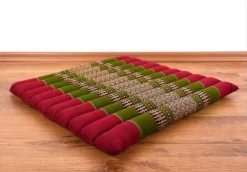 Kapok Steppkissen 50 Cm (Rot/Grün)