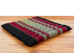 Kapok Steppkissen 50 Cm (Schwarz/Rot)