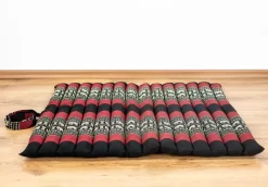 Kapok Steppkissen XL (Schwarz/Elefanten)