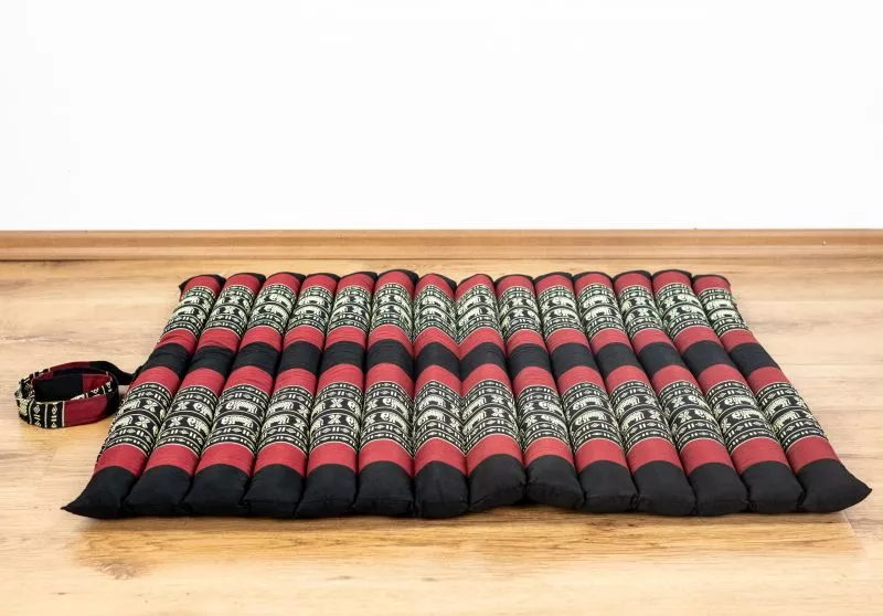 Kapok Steppkissen XL (Schwarz/Elefanten)