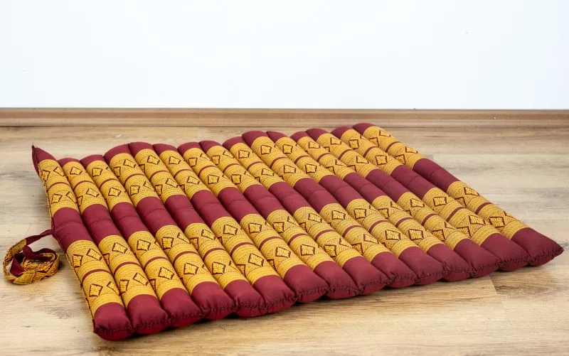 Kapok Meditationskissen Set XL (Rot/Gelb) – Bild 3