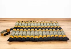 Kapok Steppkissen XL (Schwarz/Orange)