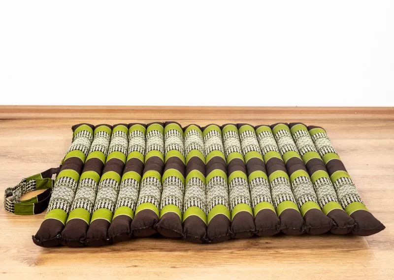 Kapok Steppkissen XL (Braun/Grün)