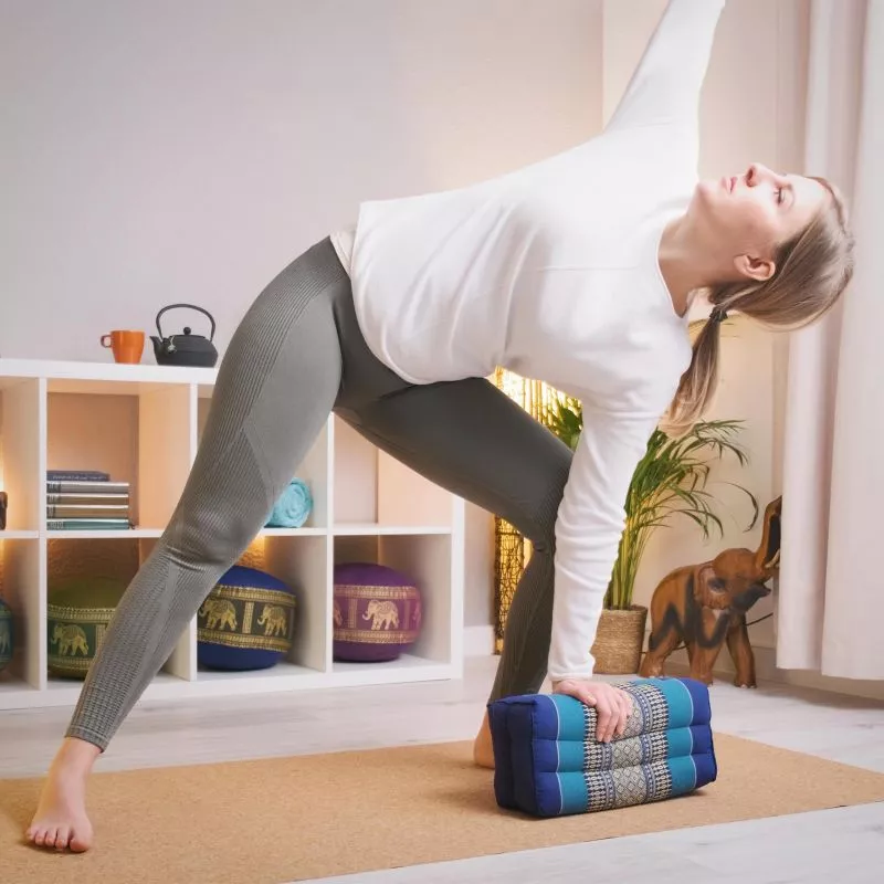 Kapok Stützkissen, Classic (Braun/Elefanten) – Bild 2