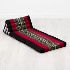 Kapok Thaikissen 2 Auflagen (Schwarz/Elefanten)