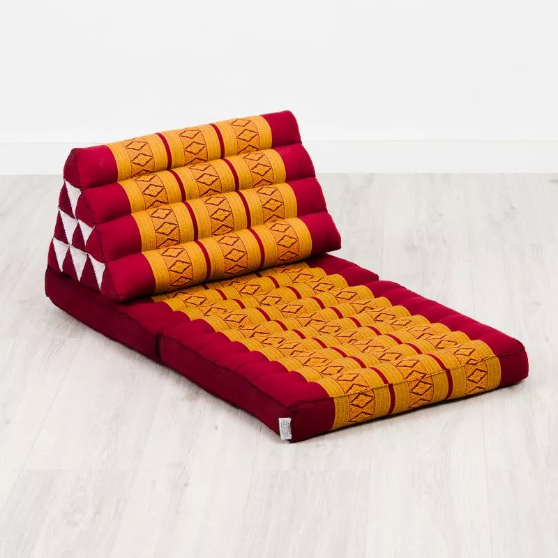 Kapok Thaikissen 2 Auflagen (Rot/Gelb) – Bild 2