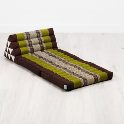 Kapok Thaikissen 2 Auflagen (Braun/Grün)