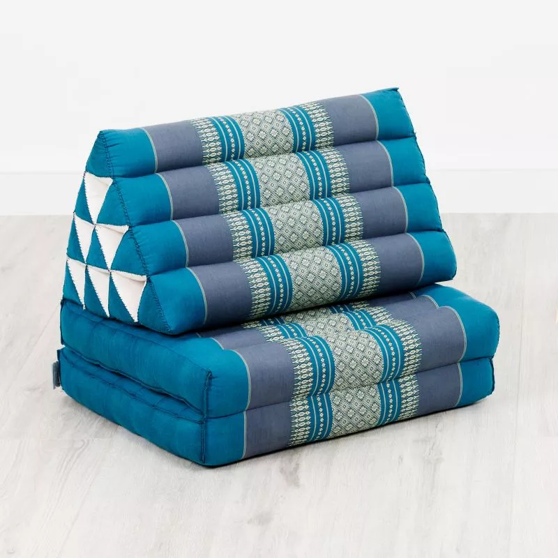 Kapok Thaikissen 2 Auflagen (Hellblau) – Bild 3