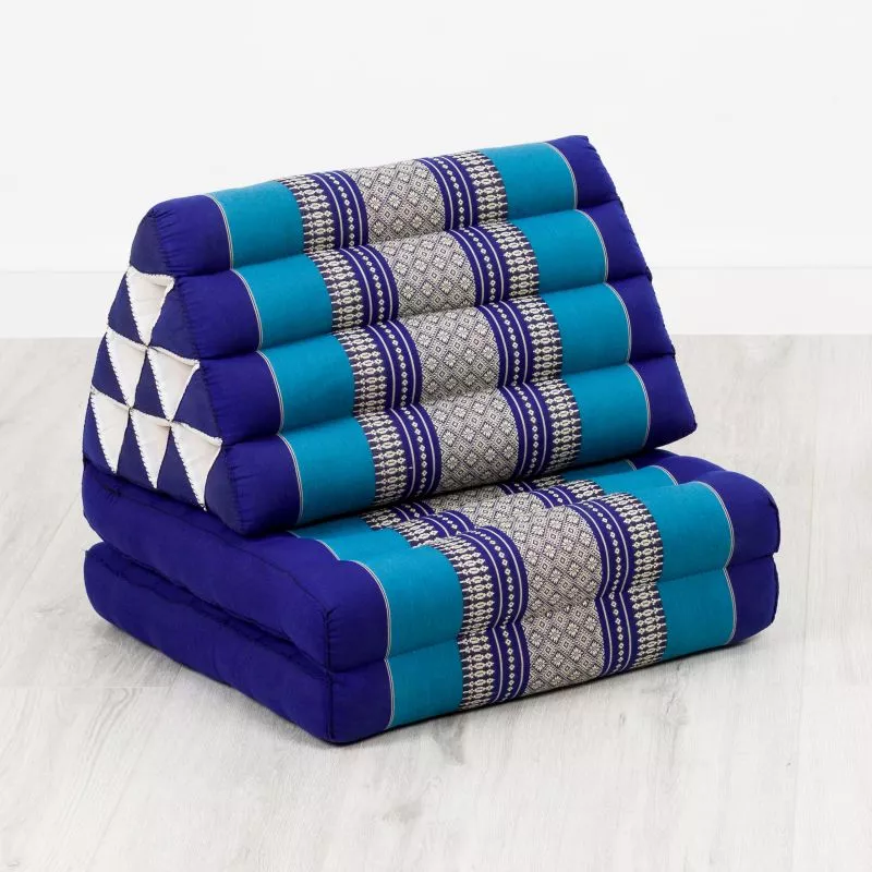 Kapok Thaikissen 2 Auflagen (Blau) – Bild 3