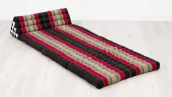 Kapok Thaikissen XXL Breit (Schwarz/Rot)