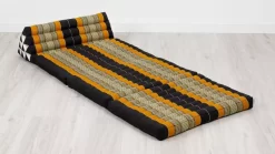 Kapok Thaikissen XXL Breit (Schwarz/Orange)