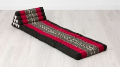 Kapok Thaikissen 3 Auflagen, Classic (Schwarz/Elefanten)