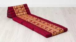 Kapok Thaikissen 3 Auflagen, Deluxe (Rot/Elefanten Seide)