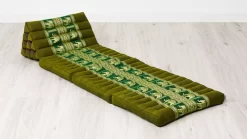 Kapok Thaikissen 3 Auflagen, Deluxe (Grün/Elefanten Seide)