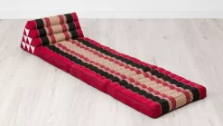 Kapok Thaikissen 3 Auflagen, Classic (Rot/Schwarz)