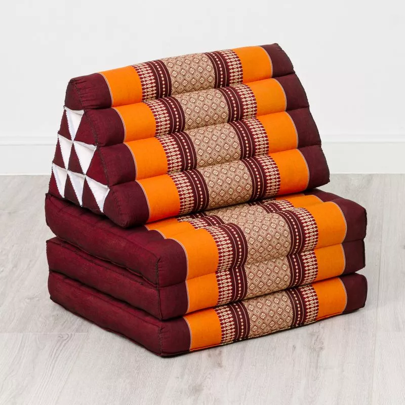 Kapok Thaikissen 3 Auflagen, Classic (Orange) – Bild 3