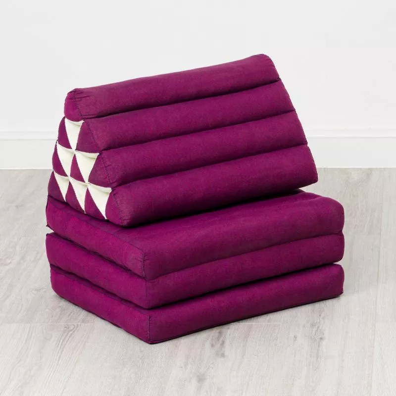 Kapok Thaikissen 3 Auflagen, Basic (Dunkelrosa Uni) – Bild 3