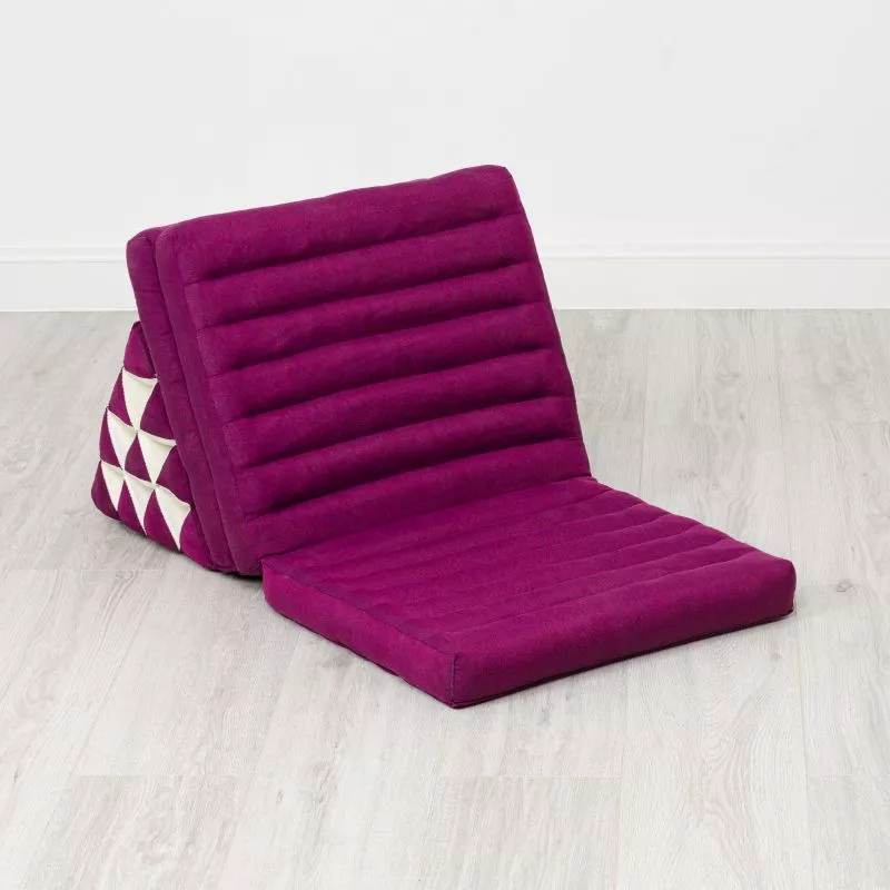 Kapok Thaikissen 3 Auflagen, Basic (Dunkelrosa Uni) – Bild 2