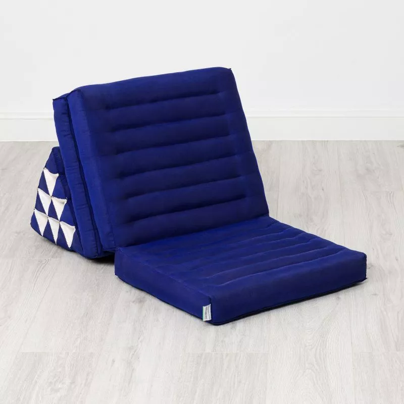 Kapok Thaikissen 3 Auflagen, Basic (Blau Uni) – Bild 2