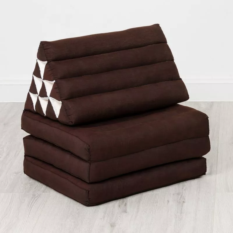 Kapok Thaikissen 3 Auflagen, Basic (Braun Uni) – Bild 3