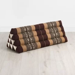 Kapok Dreieckskissen Breit (Braun/Elefanten)