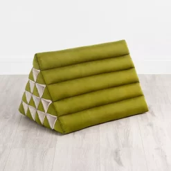 Kapok Dreieckskissen Hoch, Basic (Grün Uni)