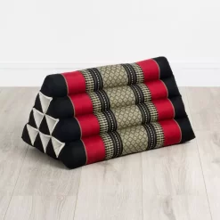 Kapok Dreieckskissen, Classic (Schwarz/Rot)