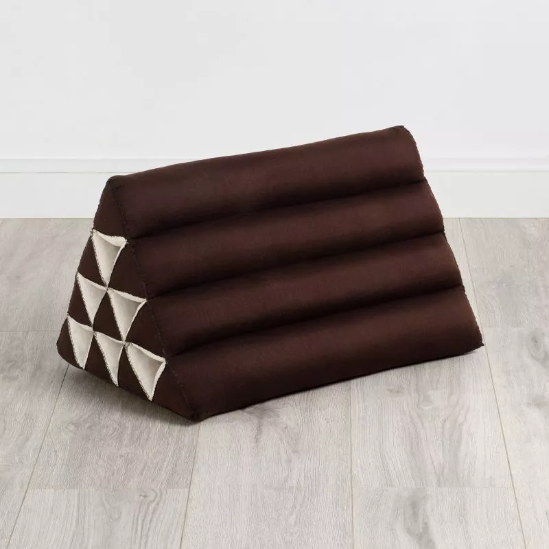 Kapok Dreieckskissen, Basic (Braun Uni)