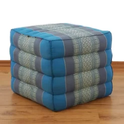 Kapok Würfelkissen (Hellblau)