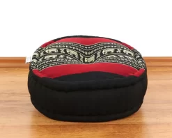 Kapok Zafukissen Groß, Classic (Schwarz/Elefanten)