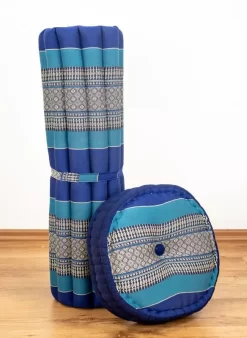 Kapok Meditationskissen Set XL (Blau)