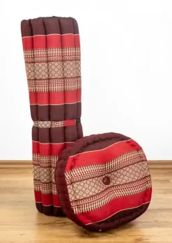 Kapok Meditationskissen Set XL (Rubinrot)
