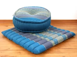 Kapok Meditationskissen Set L (Hellblau)