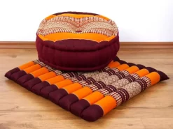 Kapok Meditationskissen Set L (Orange)