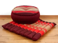 Kapok Meditationskissen Set L (Rubinrot)