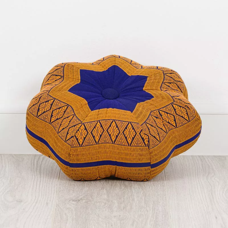 Kapok Zafukissen Stern Klein (Blau/Gelb) – Bild 2