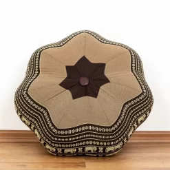 Kapok Zafukissen Stern Groß (Braun/Elefanten)