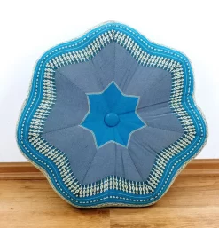 Kapok Zafukissen Stern Groß (Hellblau)