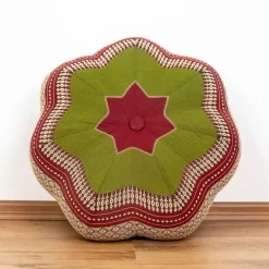 Kapok Zafukissen Stern Groß (Rot/Grün)