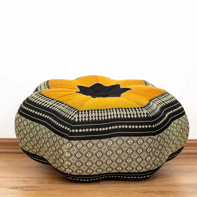 Kapok Zafukissen Stern Groß (Schwarz/Orange) – Bild 2