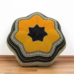 Kapok Zafukissen Stern Groß (Schwarz/Orange)