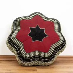 Kapok Zafukissen Stern Groß (Schwarz/Rot)