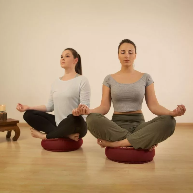 Kapok Zafukissen Groß, Classic (Rot/Grün) – Bild 2