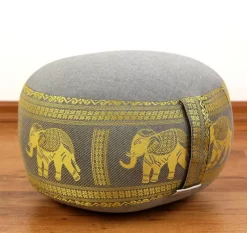 Kapok Zafukissen Klein, Deluxe (Grau/Elefanten Seide)